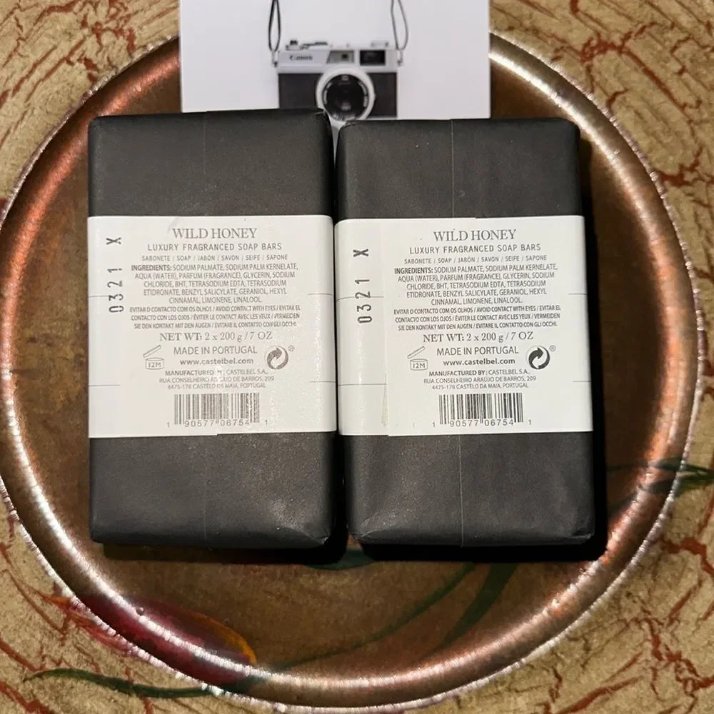 CASTELBEL LIMITED EDITION Triple Milled Wild Honey Scented Soap Bars 4pk